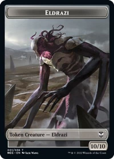 Eldrazi Human Soldier Double Sided Token Commander: Streets of New Capenna Magic card