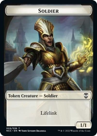 Soldier Cat Beast Double Sided Token Commander: Streets of New Capenna Magic card