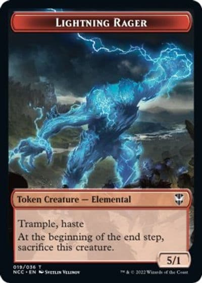 Lightning Rager Rogue Double Sided Token Commander: Streets of New Capenna Magic card
