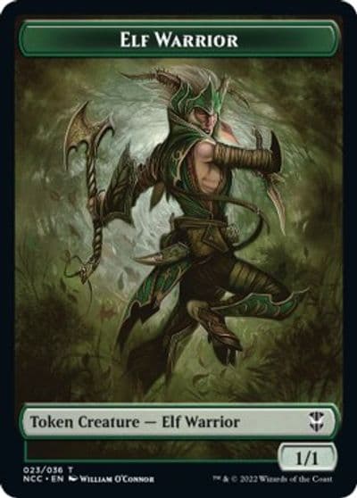 Elf Warrior Wurm Double Sided Token Commander: Streets of New Capenna Magic card