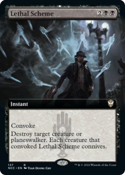 Lethal Scheme Extended Art Commander: Streets of New Capenna Magic card