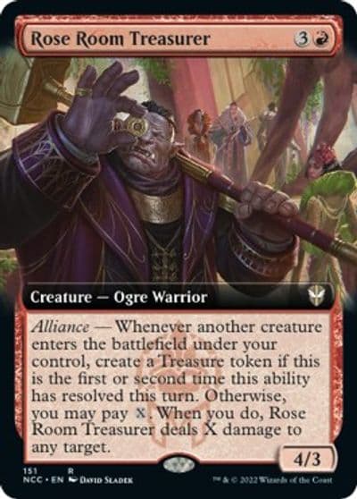 Rose Room Treasurer Extended Art Commander: Streets of New Capenna Magic card