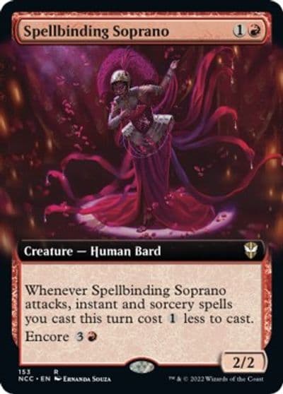 Spellbinding Soprano Extended Art Commander: Streets of New Capenna Magic card