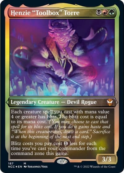 Henzie Toolbox Torre Display Commander Thick Stock Commander: Streets of New Capenna Magic card