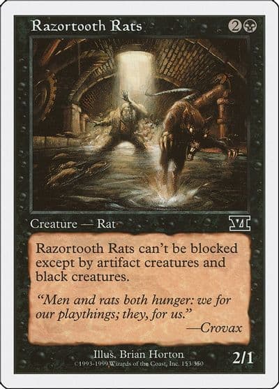 Razortooth Rats Classic Sixth Edition Magic card