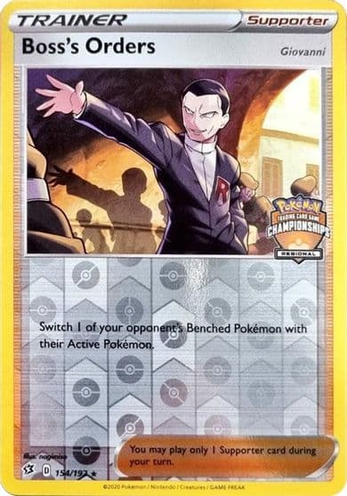 Boss's Orders (Regional Championships) League & Championship Cards Pokemon card