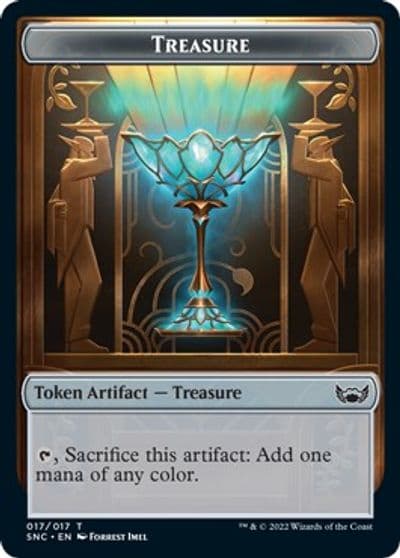Treasure 017 Rhino Warrior Double Sided Token Streets of New Capenna Magic card