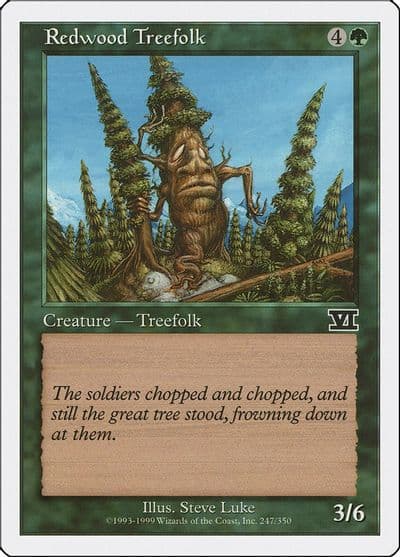 Redwood Treefolk Classic Sixth Edition Magic card