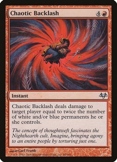 Chaotic Backlash Eventide Magic card