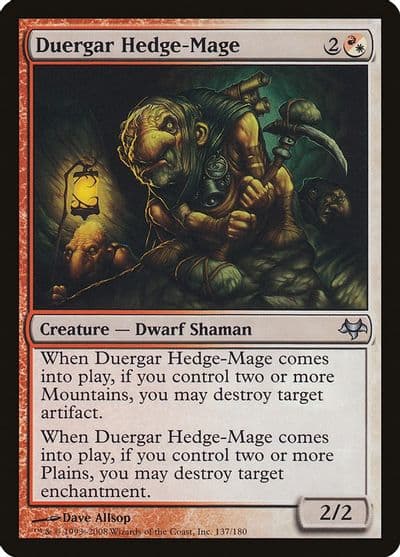 Duergar Hedge Mage Eventide Magic card
