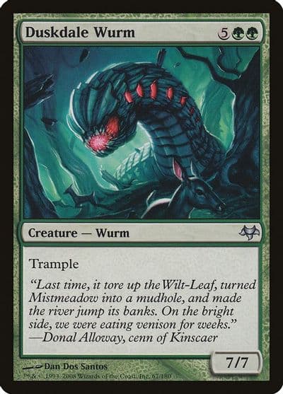 Duskdale Wurm Eventide Magic card