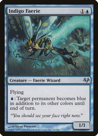 Indigo Faerie Eventide Magic card