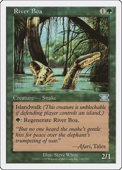 River Boa Classic Sixth Edition Magic card
