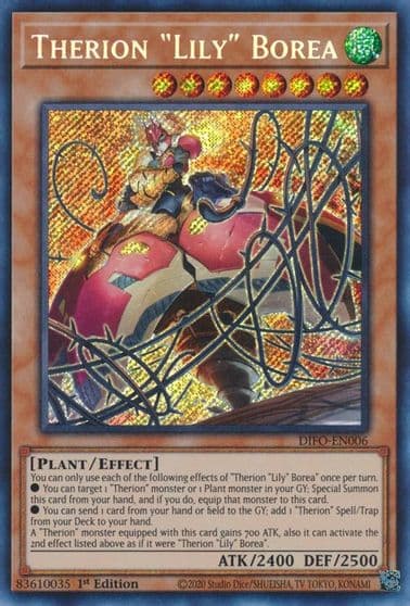 Therion Lily Borea Dimension Force Yu-Gi-Oh! card