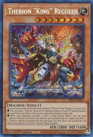 Therion King Regulus Dimension Force Yu-Gi-Oh! card