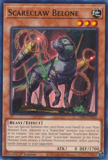 Scareclaw Belone Dimension Force Yu-Gi-Oh! card