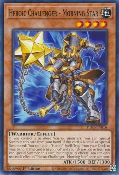 Heroic Challenger Morning Star Dimension Force Yu-Gi-Oh! card
