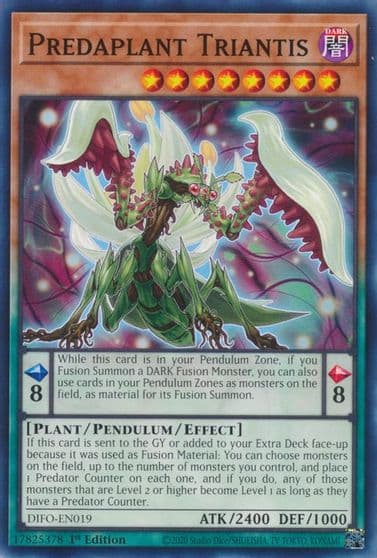 Predaplant Triantis Dimension Force Yu-Gi-Oh! card