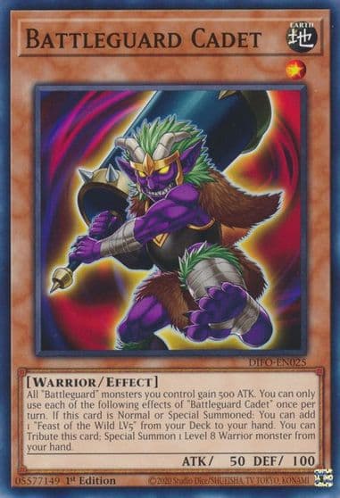 Battleguard Cadet Dimension Force Yu-Gi-Oh! card
