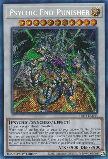 Psychic End Punisher Dimension Force Yu-Gi-Oh! card