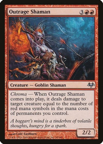 Outrage Shaman Eventide Magic card