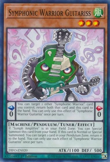 Symphonic Warrior Guitariss Dimension Force Yu-Gi-Oh! card