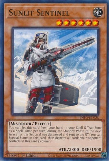 Sunlit Sentinel Dimension Force Yu-Gi-Oh! card