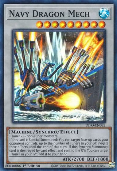 Navy Dragon Mech Dimension Force Yu-Gi-Oh! card