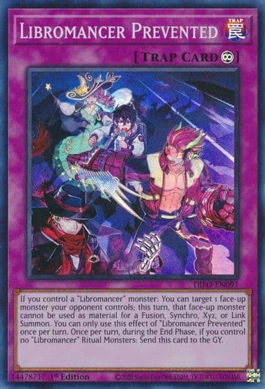 Libromancer Prevented Dimension Force Yu-Gi-Oh! card