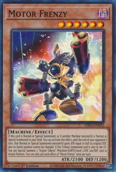 Motor Frenzy Dimension Force Yu-Gi-Oh! card