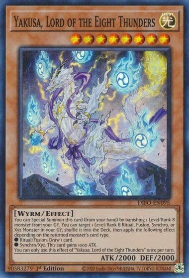 Yakusa Lord of the Eight Thunders Dimension Force Yu-Gi-Oh! card