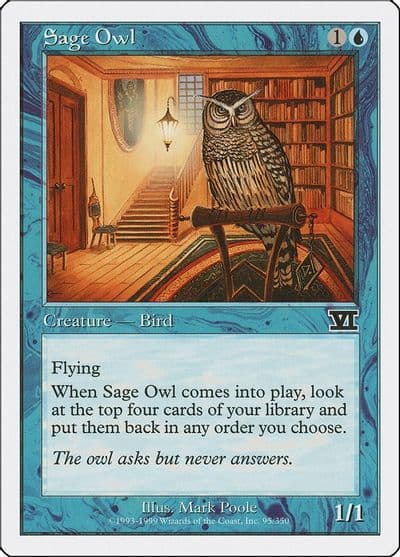 Sage Owl Classic Sixth Edition Magic card