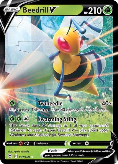 Beedrill V SWSH10: Astral Radiance Pokemon card
