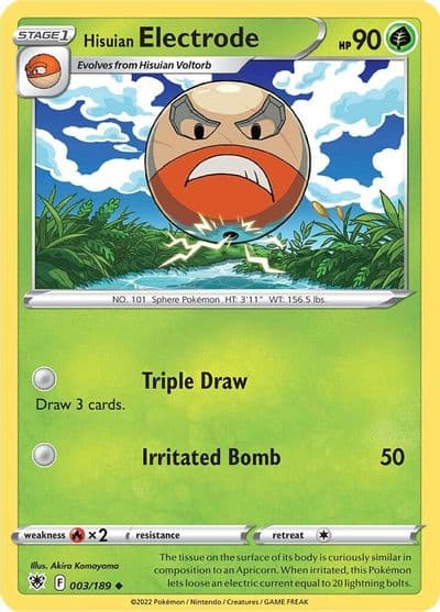 Hisuian Electrode SWSH10: Astral Radiance Pokemon card