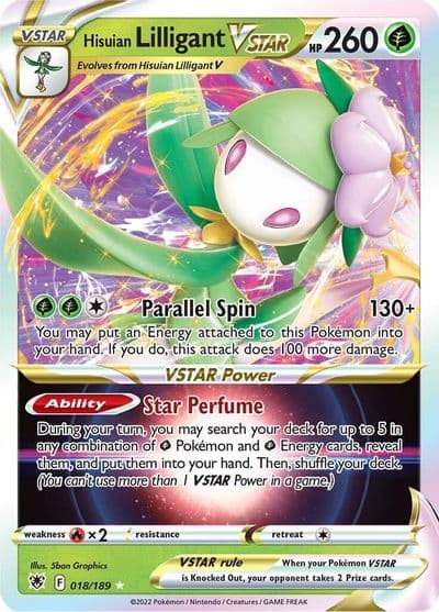 Hisuian Lilligant VSTAR SWSH10: Astral Radiance Pokemon card