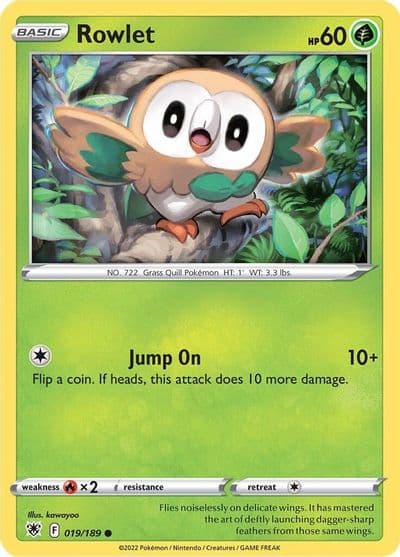 Rowlet SWSH10: Astral Radiance Pokemon card