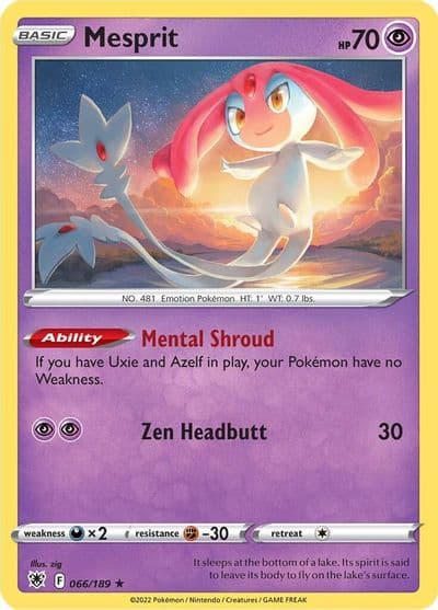 Mesprit SWSH10: Astral Radiance Pokemon card