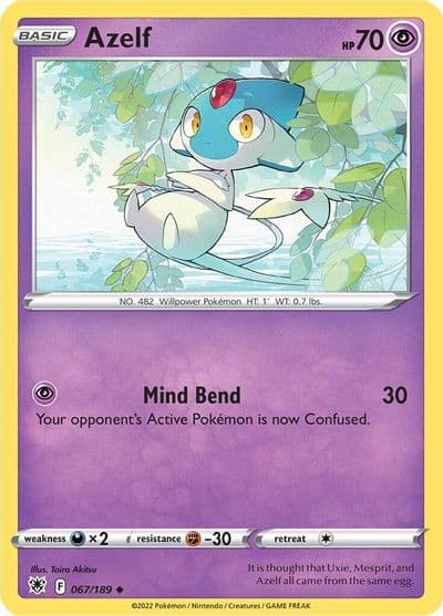 Azelf SWSH10: Astral Radiance Pokemon card