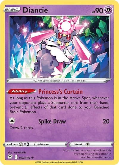 Diancie SWSH10: Astral Radiance Pokemon card