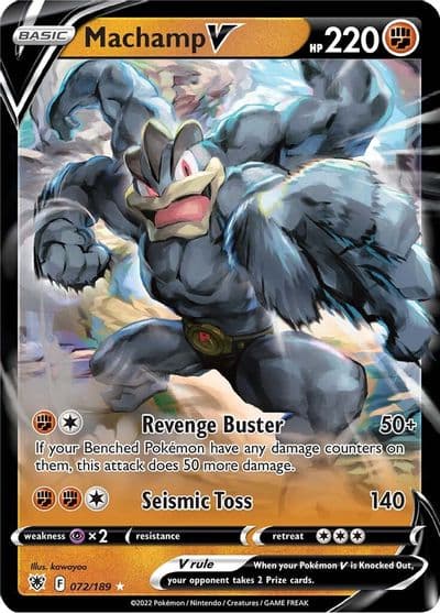 Machamp V SWSH10: Astral Radiance Pokemon card