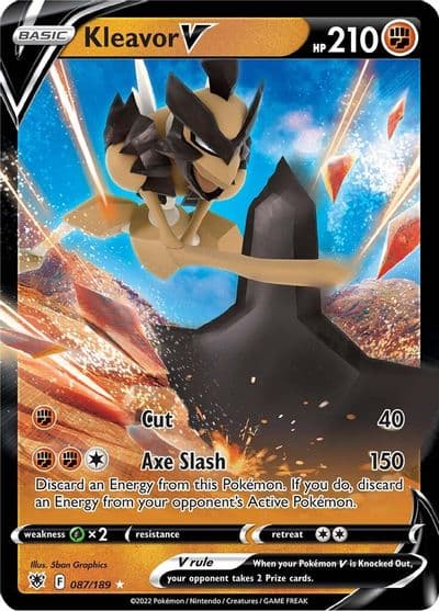 Kleavor V SWSH10: Astral Radiance Pokemon card