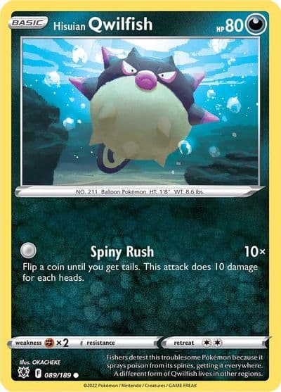 Hisuian Qwilfish (89) SWSH10: Astral Radiance Pokemon card
