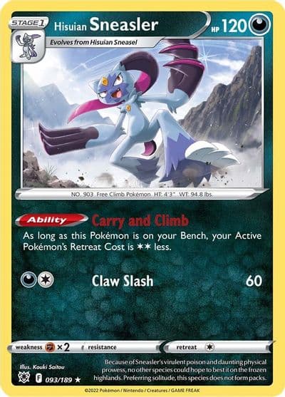 Hisuian Sneasler SWSH10: Astral Radiance Pokemon card