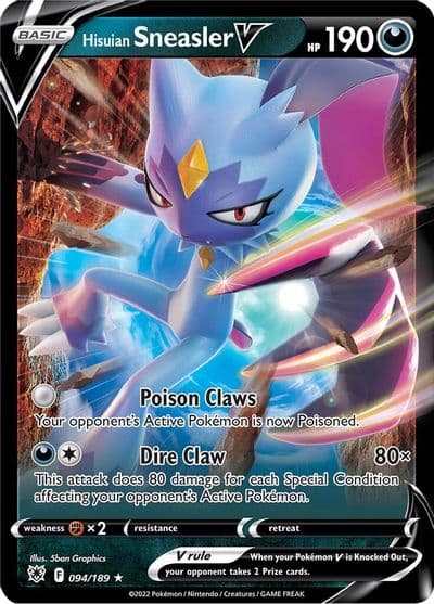 Hisuian Sneasler V SWSH10: Astral Radiance Pokemon card