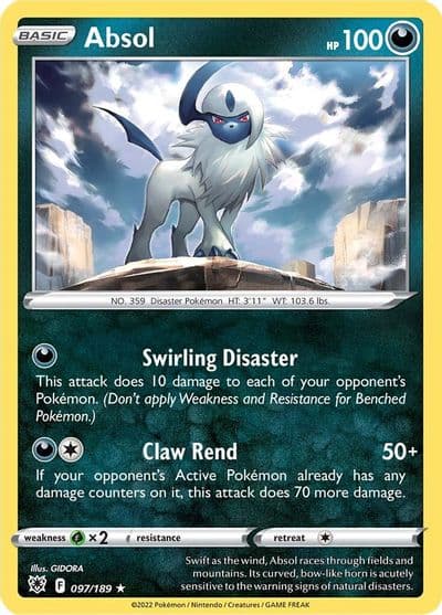 Absol SWSH10: Astral Radiance Pokemon card