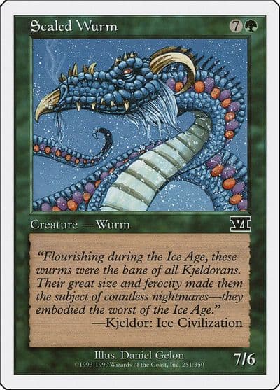 Scaled Wurm Classic Sixth Edition Magic card