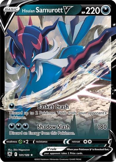 Hisuian Samurott V SWSH10: Astral Radiance Pokemon card