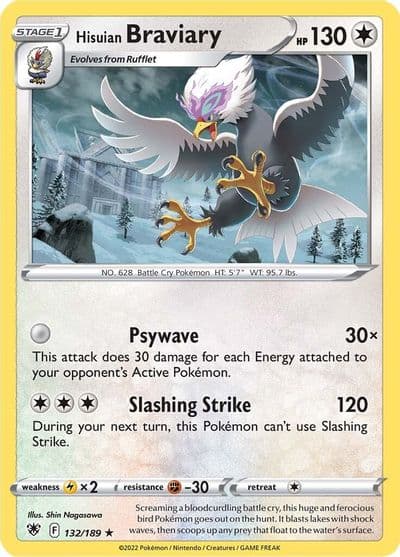Hisuian Braviary SWSH10: Astral Radiance Pokemon card