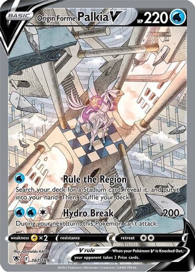 Origin Forme Palkia V (Alternate Full Art) SWSH10: Astral Radiance Pokemon card