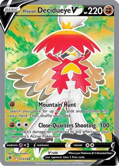 Hisuian Decidueye V (Full Art) SWSH10: Astral Radiance Pokemon card